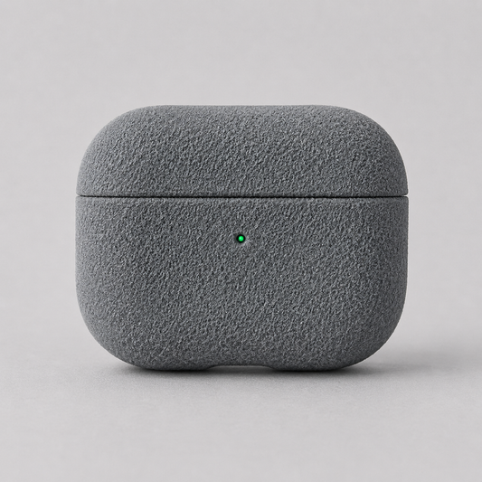 Alcantara Airpods Case - Slate Grey