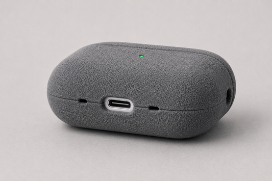 Alcantara Airpods Case - Slate Grey