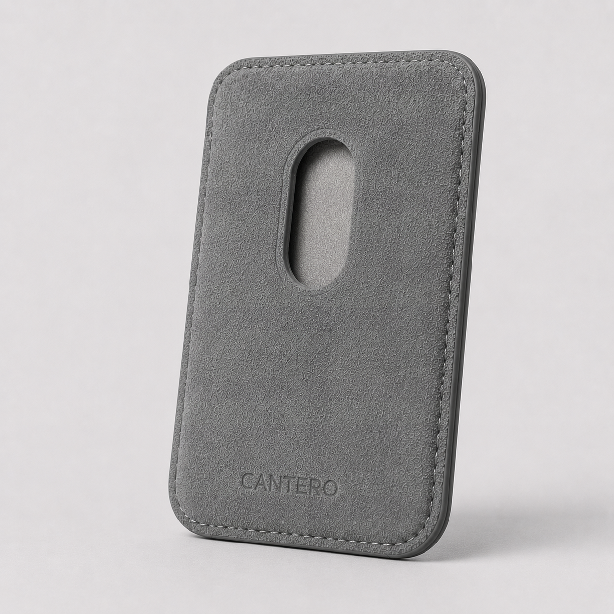 Alcantara Magsafe Wallet - Slate Grey