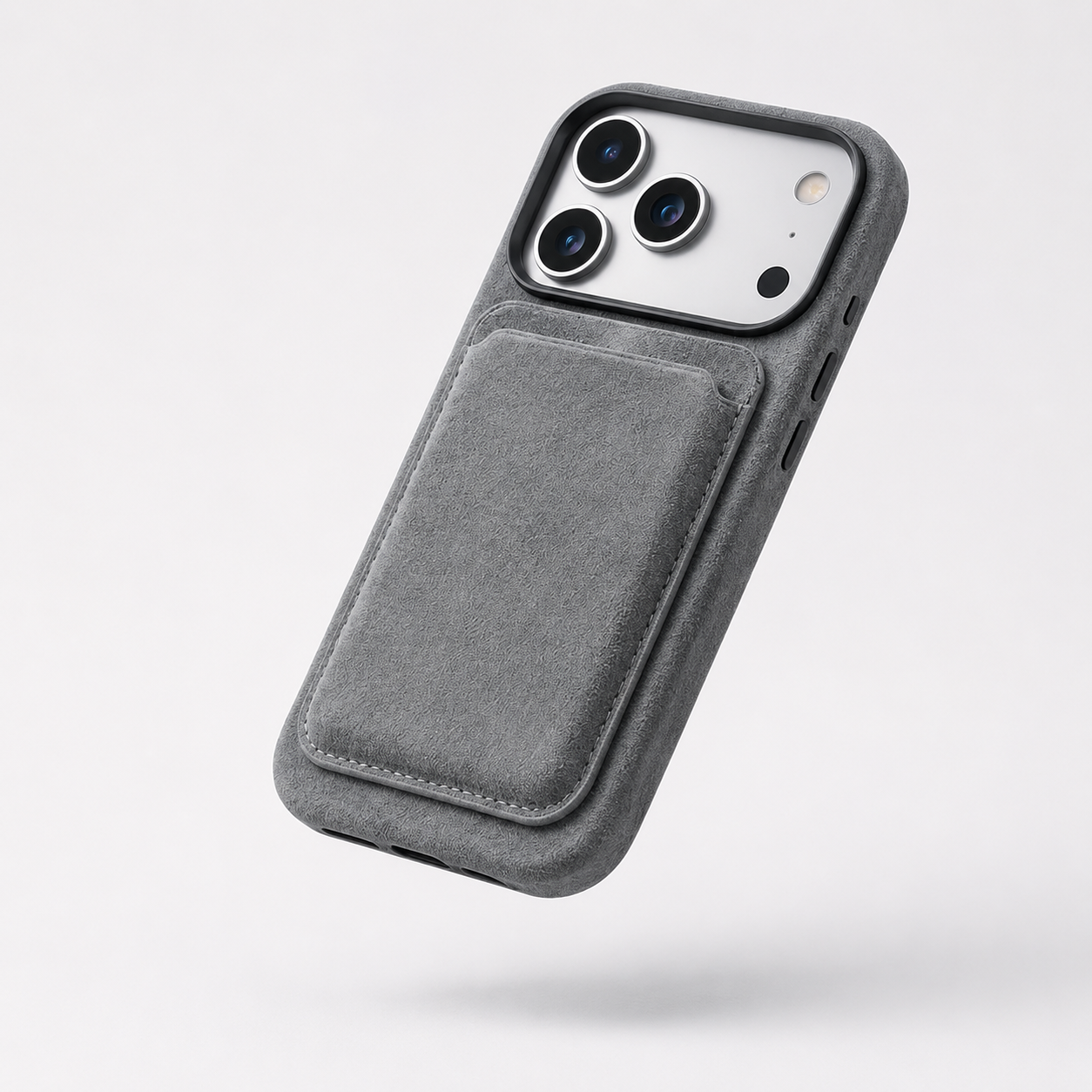 Alcantara Magsafe Wallet - Slate Grey